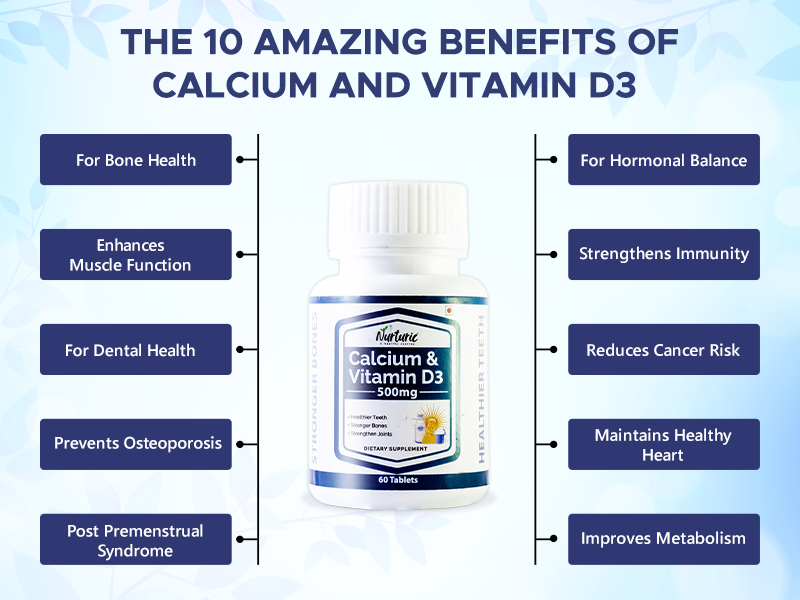 What are the benefits of calcium and vitamin d3?